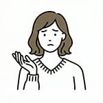 シンプルな服装の女性のアイコン